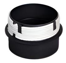 Perėjimas prie keraminio kamino, pagaminto iš storo juodo plieno. Storis 2 mm Dydis 160 x 160 mm