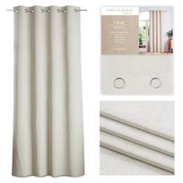 Naktinė užuolaida AmeliaHome Clear, balta/smėlio, 140 cm x 250 cm