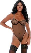 Seksualūs apatiniai Forplay Shine Around The Edges Contrast Teddy, XL