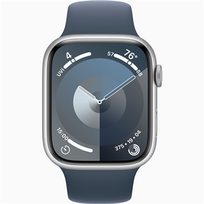 appl watch series 9 - Apple Watch Series 9 45mm Silver Aluminium/ Storm Blue Sport Band - M/ L - 2 nuotrauka
