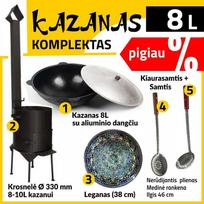 Rištan Krosnelės 8-10L Komplektas: Kazanas 8L - Leganas - Samtis - Kiaurasamtis