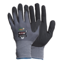 Darbo pirštinės aplietos nitrilu GLOVES PRO GRIPS TECH
