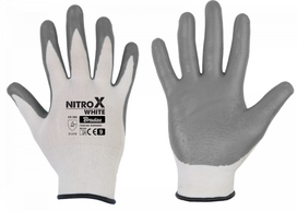 Sodo ir darbo pirštinės Bradas NITROX WHITE, 9 dydis, 6 vnt.