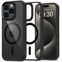 apple iphone 16 pro max magsafe - Tech-Protect "MagMat Magsafe Case iPhone 16 Pro Max" Black-Clear - 1 nuotrauka