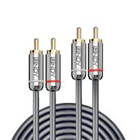 kabelis 3.5mm 2.5mm - LINDY CABLE AUDIO DUAL PHONO 10M/35349 - 2 nuotrauka