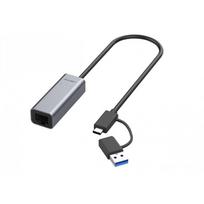 usb type c adapteris - ALLNET USB 3.0 Typ-C&A Ethernet Adapteris 2.5 Multi-Gigabit LAN ALL-NC-2.5G-USBC/A *ALLTRAVEL* - 1 nuotrauka