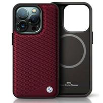BMW "Sign Leather Diamond Metal Logo MagSafe iPhone 16 Pro Max" Red