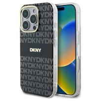 Dkny "Repeat Texture Pattern With Stripe Case iPhone 16 Pro Max" Black