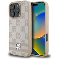 apple iphone 16 pink - Dkny "Checkered Pattern Printed Stripes Case iPhone 16 Pro" Pink - 1 nuotrauka