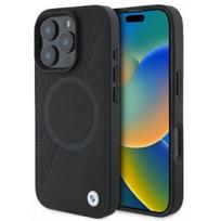 apple pro 3 - BMW "Sign Leather Half Textured And Circle MagSafe iPhone 16 Pro" Black - 1 nuotrauka