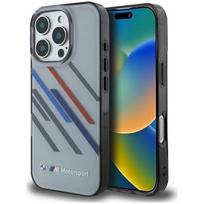 apple iphone 3 telefonas - BMW "Motosport IML Random Stripes Case iPhone 16 Pro" Grey - 1 nuotrauka