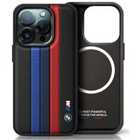 BMW "M Perf. Tricolor Printed Stripes MagSafe iPhone 16 Pro" Black