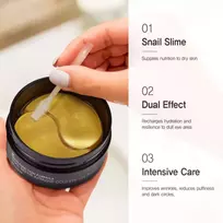 gold snail eye patch -  MIZON hidrogelio paakių pagalvėlės, 60 vnt. - 3 nuotrauka