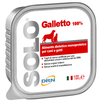 DRN Solo Galletto monoproteininis drėgnas maistas šunims ir katėms su vištiena, 100 g