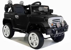 elektromobilis jeep - Vaikiškas vienvietis elektromobilis Jeep JJ245, juodas - 5 nuotrauka