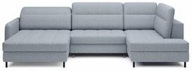 Kampinė sofa Berrto Aubron 100, mėlyna, kairinė, 165 x 306 cm x 100 cm