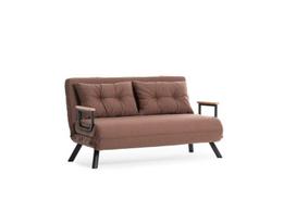 pigu lt sofos lovos - Sofa-lova Hanah Home Sando 2-Seater, šviesiai ruda, 50 x 133 cm x 45 cm - 2 nuotrauka