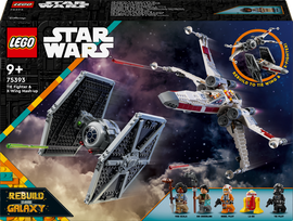 lego modeliai - LEGO Star Wars Jungtinis TIE Fighter ir X-Wing modelis 75393 - 1 nuotrauka