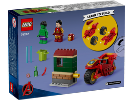 lego motociklas - LEGO Marvel Geležinis žmogus su motociklu ir Halkas 76287 - 4 nuotrauka