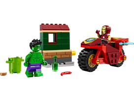 lego motociklas - LEGO Marvel Geležinis žmogus su motociklu ir Halkas 76287 - 5 nuotrauka