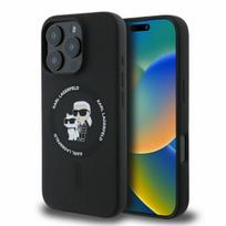 apple 16 pro max - Karl Lagerfeld Liquid Silicone K&CH Heads MagSafe Case for iPhone 16 Pro Max Black - 1 nuotrauka