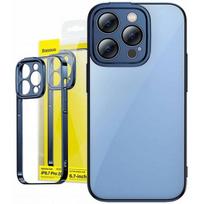 Baseus "Glitter Transparent Case + Tempered Glass iPhone 14 Pro" Blue