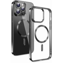 Swissten "Clear Jelly Magstick Metallic Case iPhone 16" Black