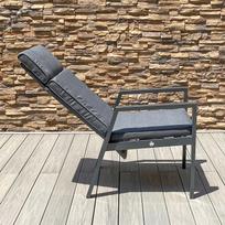 senukai kedes - Lauko krėslas Home4you Tomson, pilka, 69 cm x 61 cm x 106 cm - 4 nuotrauka