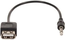 usb 3.0 to usb 3.0 cable - Maclean Plug USB Female To 3.5mm Jack Male 0.23m Black - 1 nuotrauka
