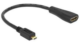 Delock Cable High Speed HDMI - Micro HDMI w/Ethernet 0.23m