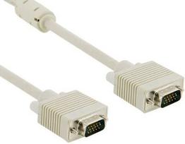d hermes - 4World SVGA Monitor Cable D-Sub Ferrite 3m Grey - 1 nuotrauka