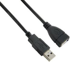 extension cable usb 3 0 - 4World USB Extension Cable A Male To A Female 5m Black - 1 nuotrauka