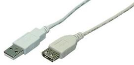 LogiLink USB Extension Cable USB 2.0 A To A 1.8m Grey
