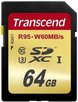 Atminties kortelė Transcend SDXC 64GB CL10 UHS1 U3, Sparta 95/60MBs