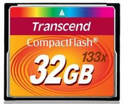 32gb atminties kortel - Atminties kortelė Transcend CF 32GB High Speed 133x - 1 nuotrauka
