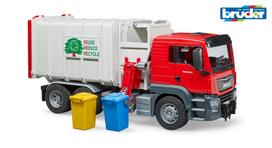 bruder siuksliaveze - Bruder MAN TGS Side Loader Garbage Truck 03761 - 5 nuotrauka