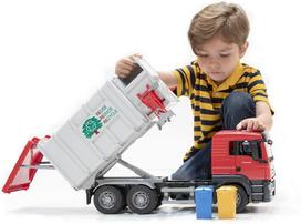 bruder siuksliaveze - Bruder MAN TGS Side Loader Garbage Truck 03761 - 6 nuotrauka