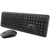 wireless keyboard mouse combo - CANYON SET-W20 | CNS-HSETW02-UK/US (Black) - 1 nuotrauka