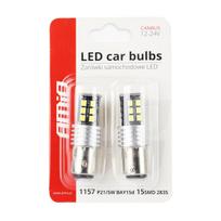 p21 24v led -  Vertex Canbus 15SMD 7,5W (P21/5W) Baltas 12V/24V 2vnt. - 3 nuotrauka