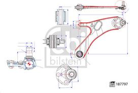 Vikšro valdymo svirtis FEBI BILSTEIN 187797