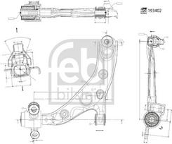 Vikšro valdymo svirtis FEBI BILSTEIN 193402