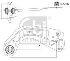 Vikšro valdymo svirtis FEBI BILSTEIN 187786