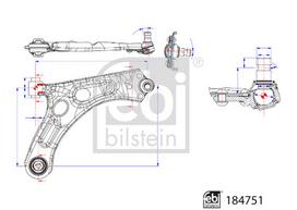 Vikšro valdymo svirtis FEBI BILSTEIN 184751