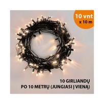 kaledines lemputes - Girlianda su 1000 LED lempučių, 100 m, 8 šviesos efektai - 1 nuotrauka