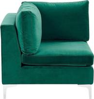 Sofa Beliani Lumarko Žalias veliūrinis kampinis modulis EVJA!