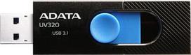 usb drives 64gb - ADATA UV320 64GB Black/Blue (Juodas/Mėlynas) - 1 nuotrauka