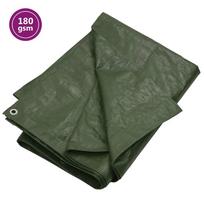 tentas 3x4 - vidaXL Tentas, žalios spalvos, 3x4m, 180g/m² - 1 nuotrauka