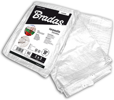 Sustiprintas tentas Bradas Baltas, 4 x 8 m, 90 g/m²