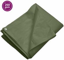 Tentas, žalios spalvos, 6x10m, 260g/m², HDPE