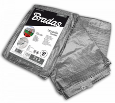 Sustiprintas tentas Bradas, sidabro, 8 m x 5 m